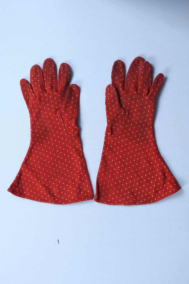 Vintage Polka Dot Gloves