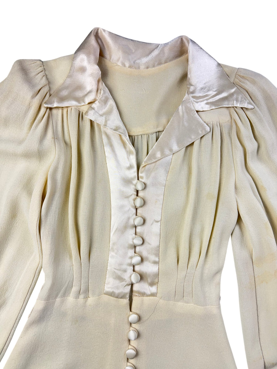 1970s Ozzie Clark Cream Button-Up Dress *See Description* - XS