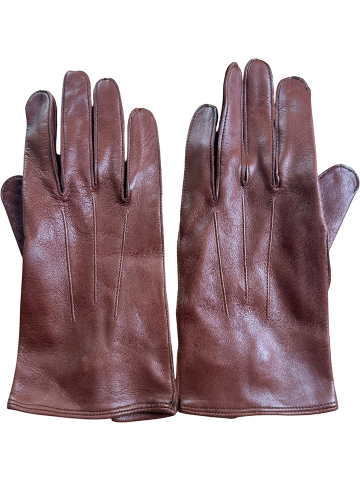 1970s Burfield Brown Leather Gloves - S