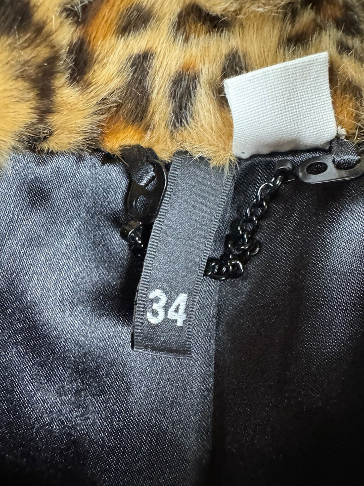 H&M Leopard Print Faux Fur Vest - S