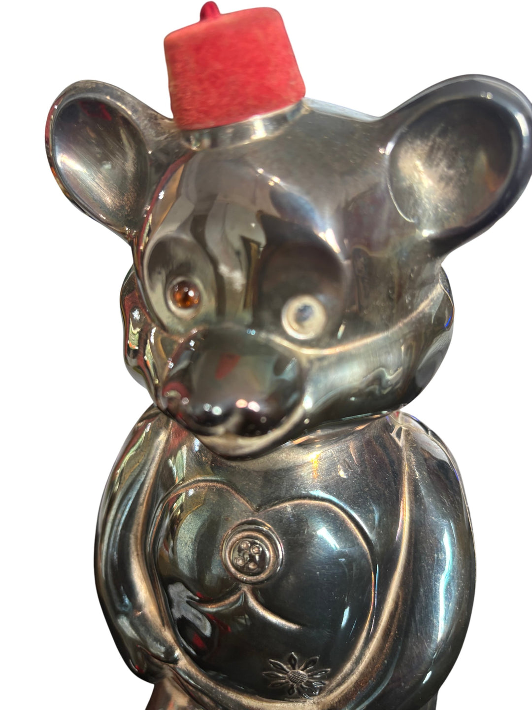 Falstaff Freddie the Teddy Silverplated Piggy Bank Collectable - Think Vintage