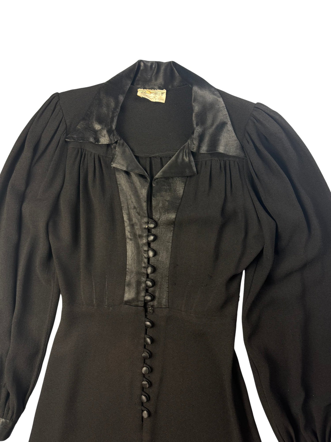 1970s Ozzie Clark Black Long Sleeve Dress *See Description* - S