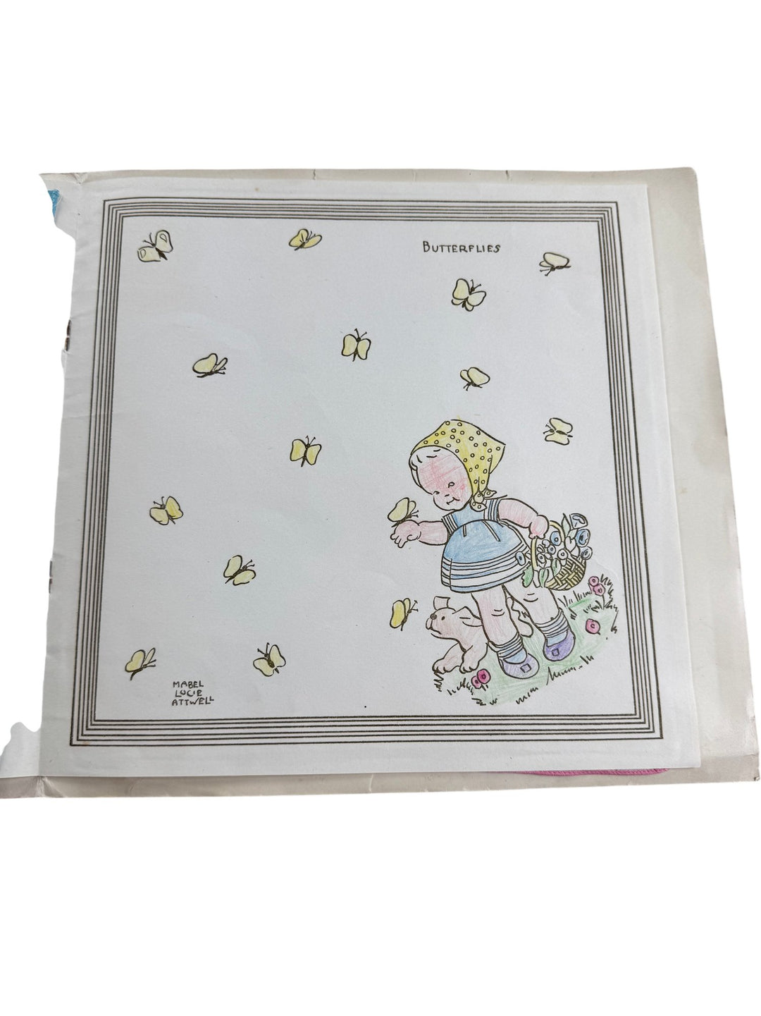 The Lucie Attwell Hanky Painting Book Vintage Collectable