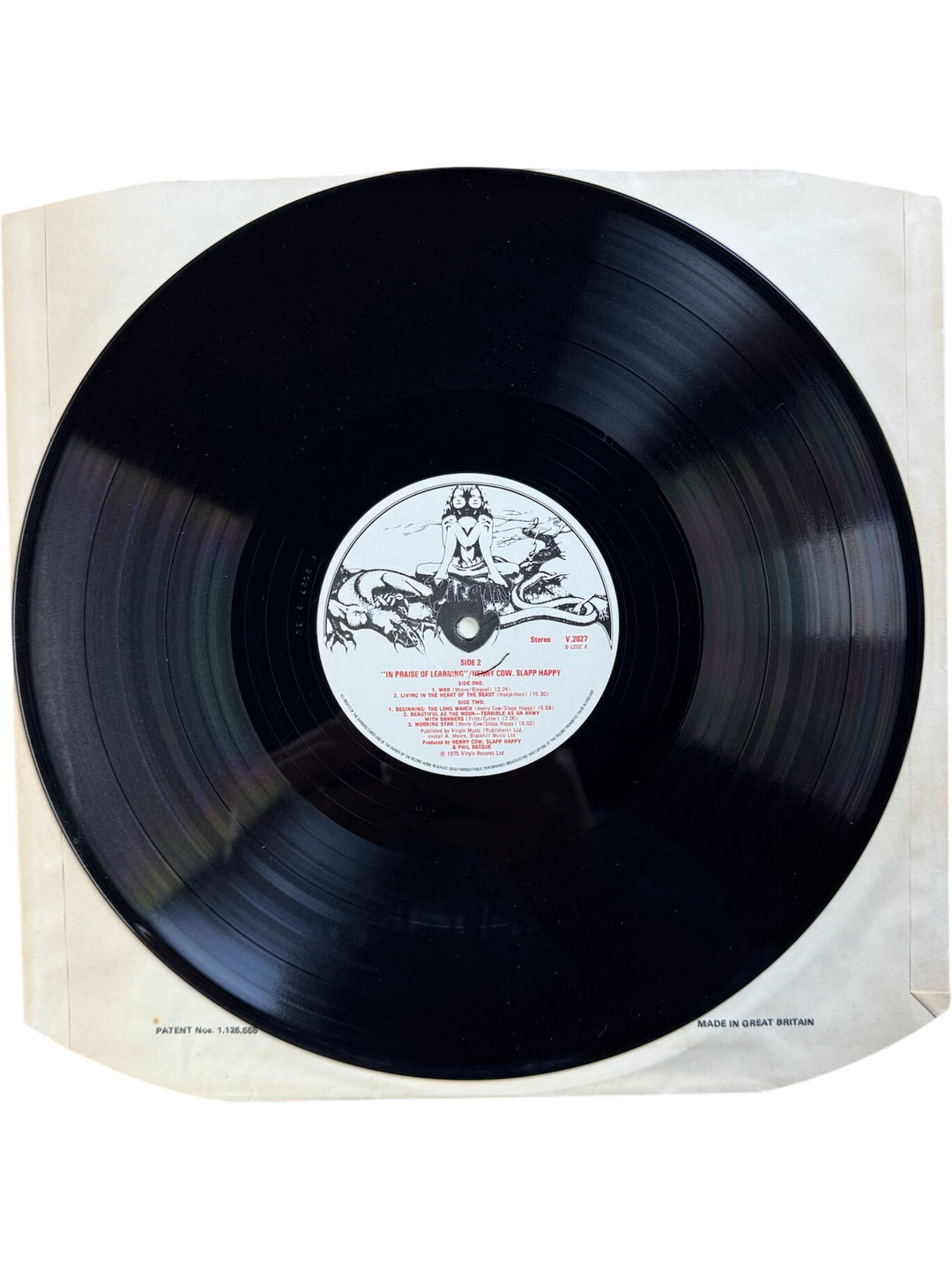Henry Cow In Praise Of Learning Vinyl - Good