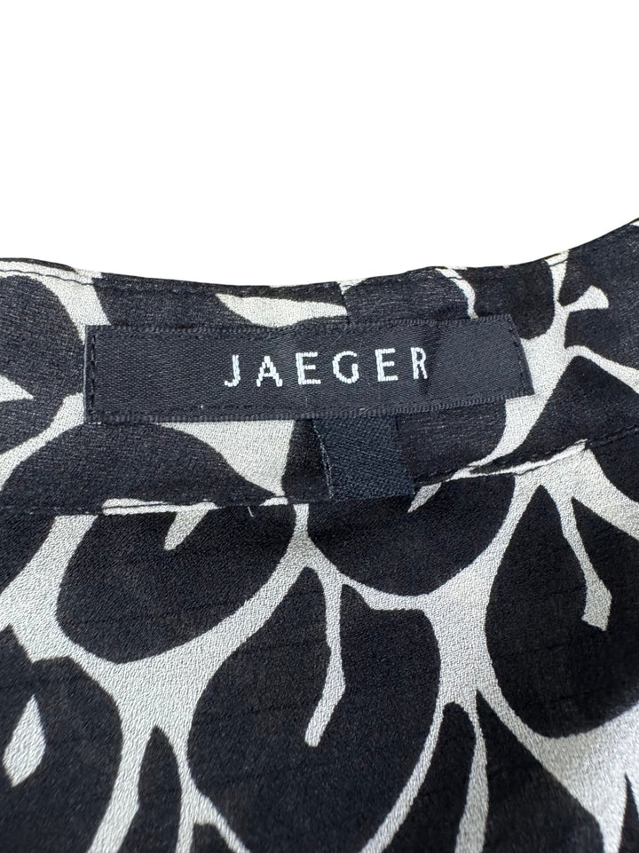 Jaeger Black and White Patterned Dress - M