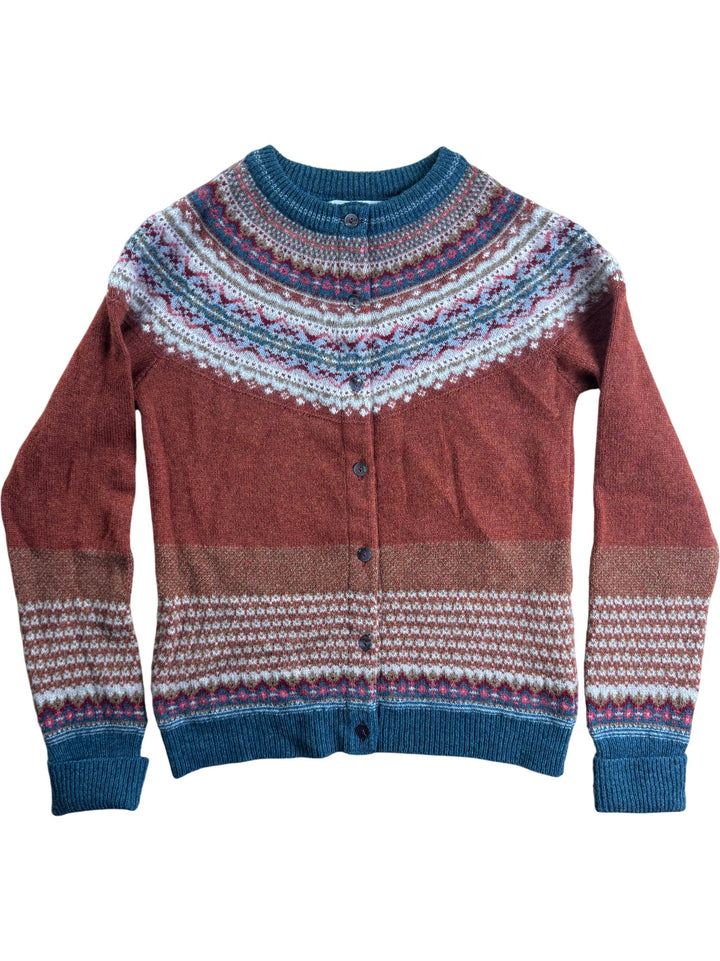 Eribe Angora Wool Fair Isle Cardigan - S