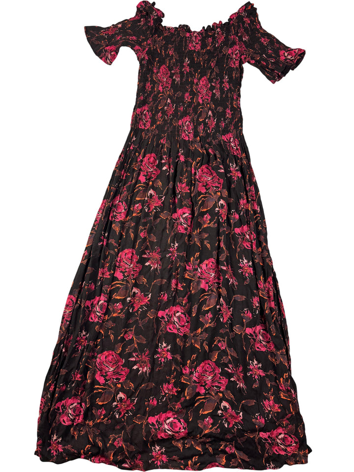 Floral Off-Shoulder Maxi Dress - S