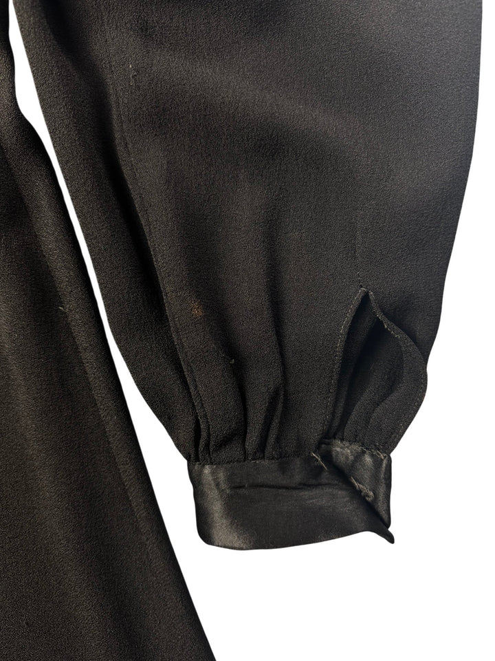 1970s Ozzie Clark Black Long Sleeve Dress *See Description* - S