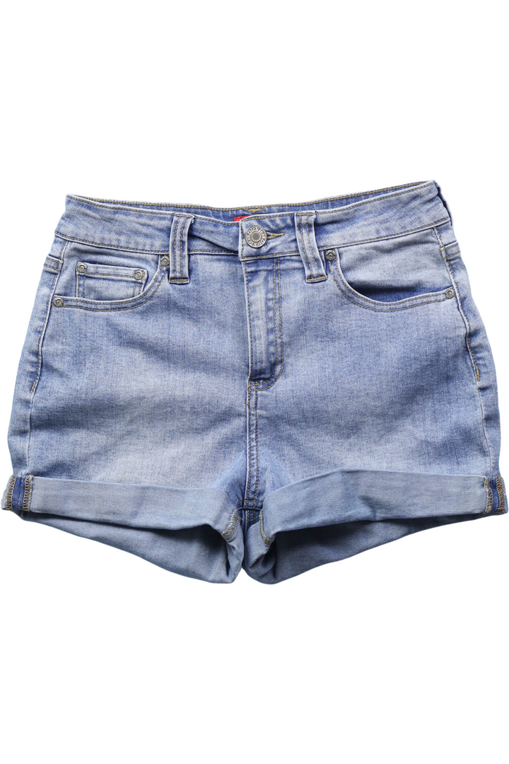 Dickies Roll-Up Denim Shorts - S - Think Vintage
