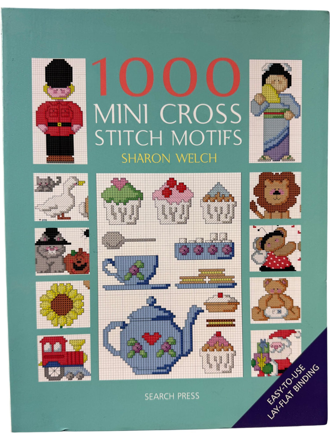 1000 Mini Cross Stitch Motifs Book by Sharon Welch - Think Vintage ltd
