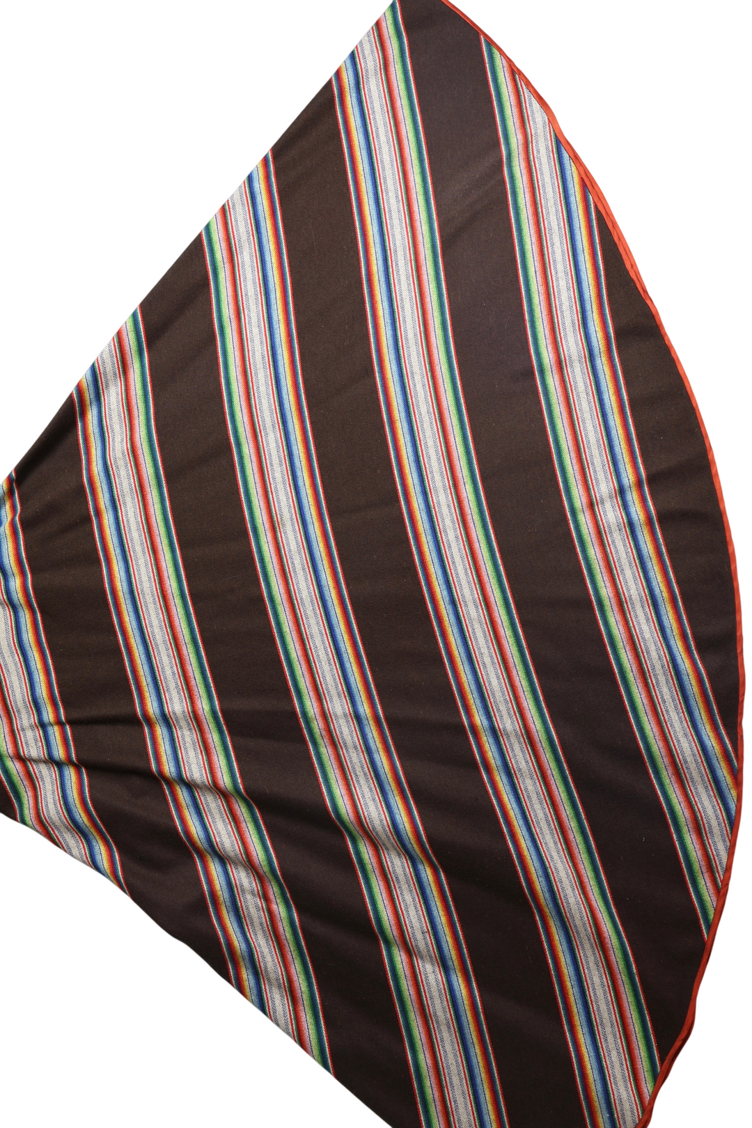 1970s Rainbow Stripe Maxi Skirt - XS - Think Vintage
