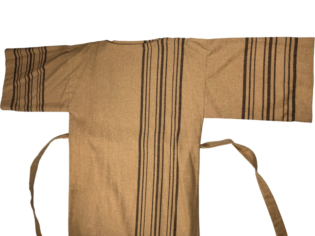 Annagret Designs Beige Striped dress - M - Think Vintage