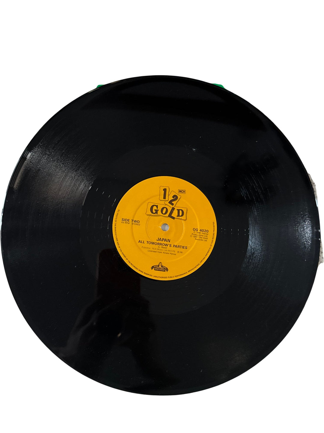 12 Inch Gold Vinyl Single by Japan - NM/Mint - Think Vintage ltd