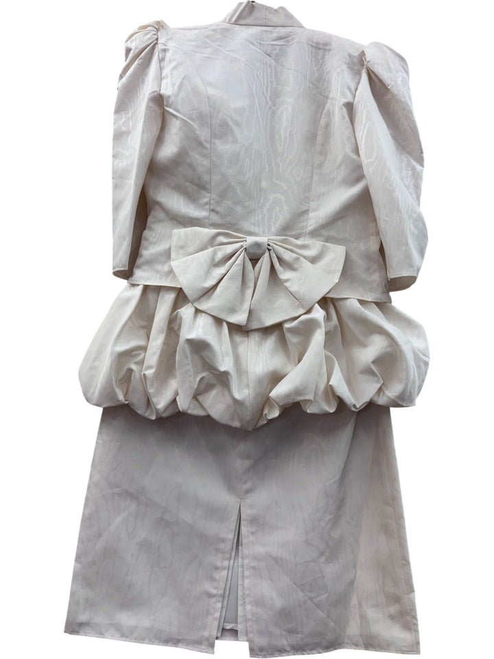 Pronuptia De Paris White Puff Sleeve Wedding Dress