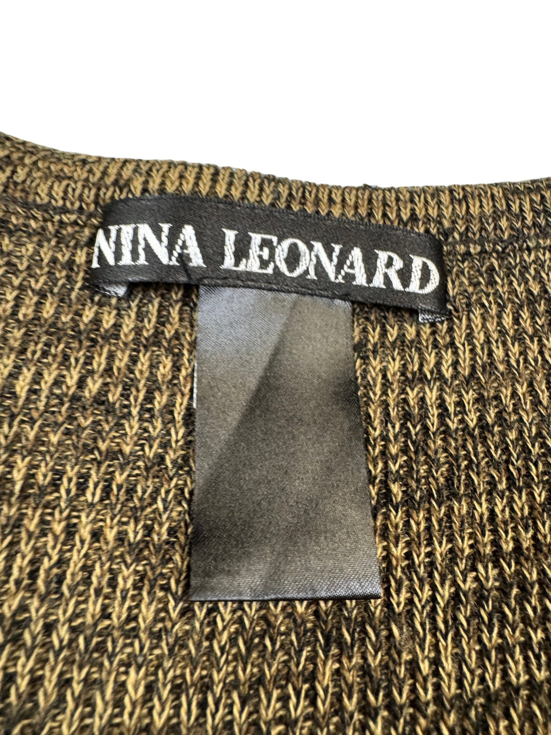 Nina Leonard Brown Knit Dress - XS