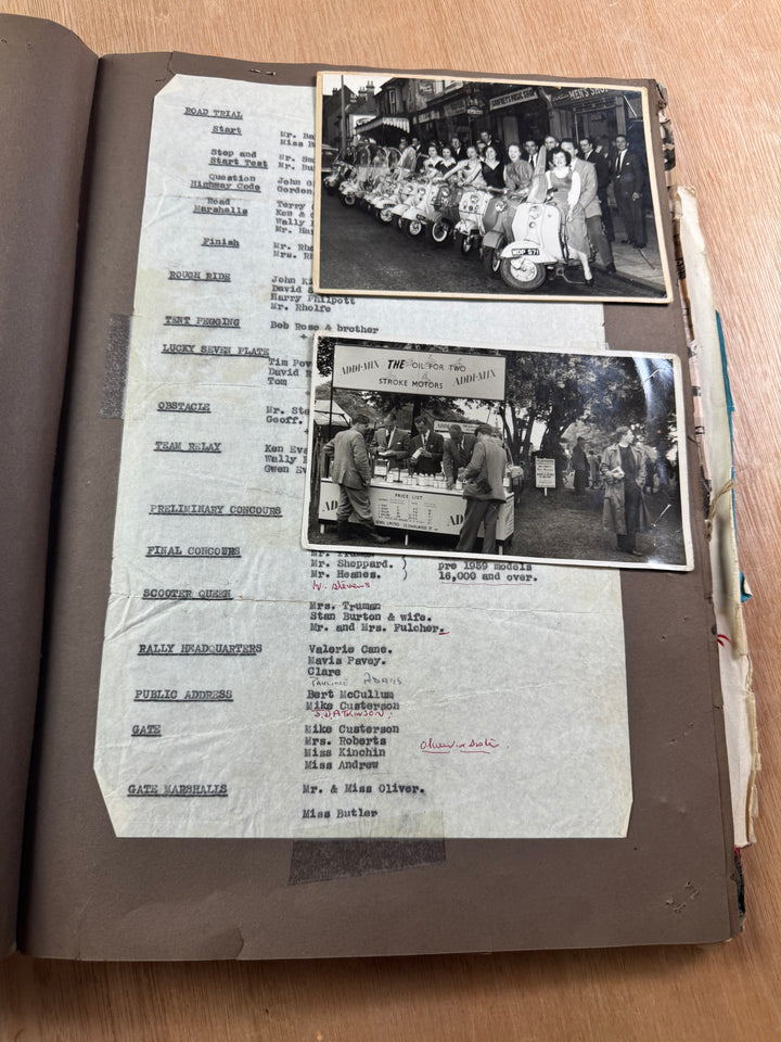 Vintage Scooter Archive Scrapbook – Original Photos, Newspaper Cuttings, Posters & Ephemera