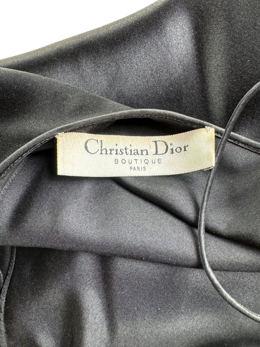 Christian Dior Black Silk Slip Dress