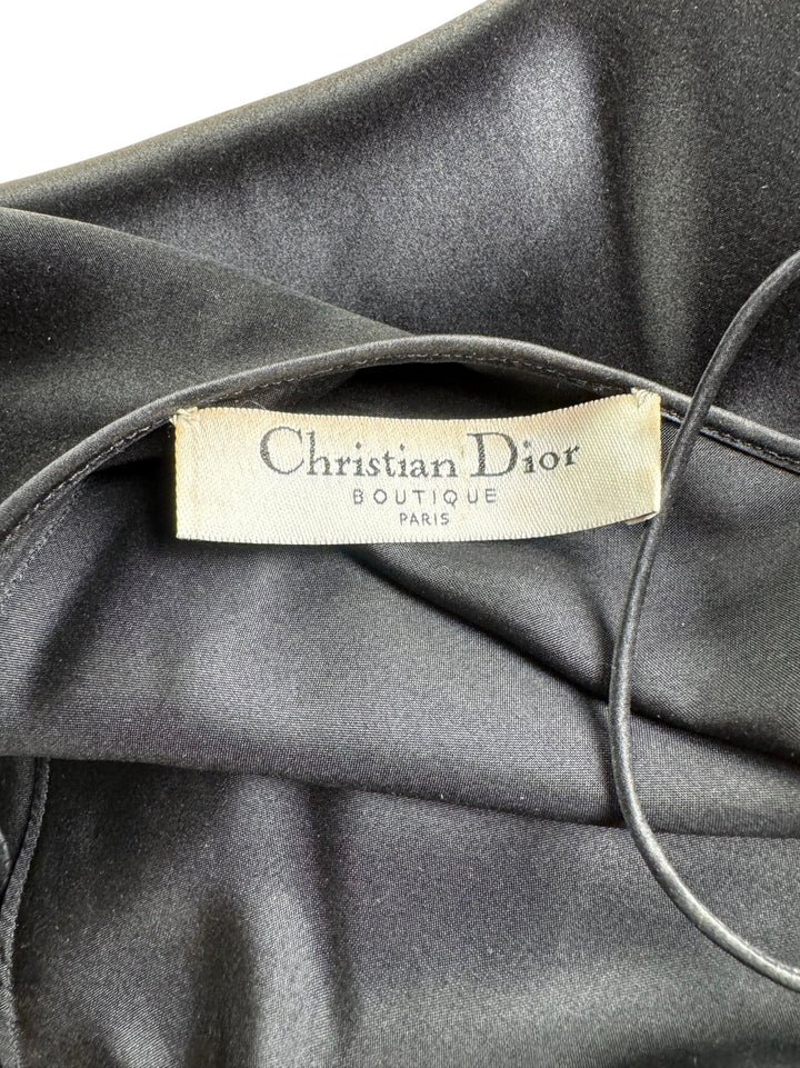 Christian Dior Black Silk Slip Dress