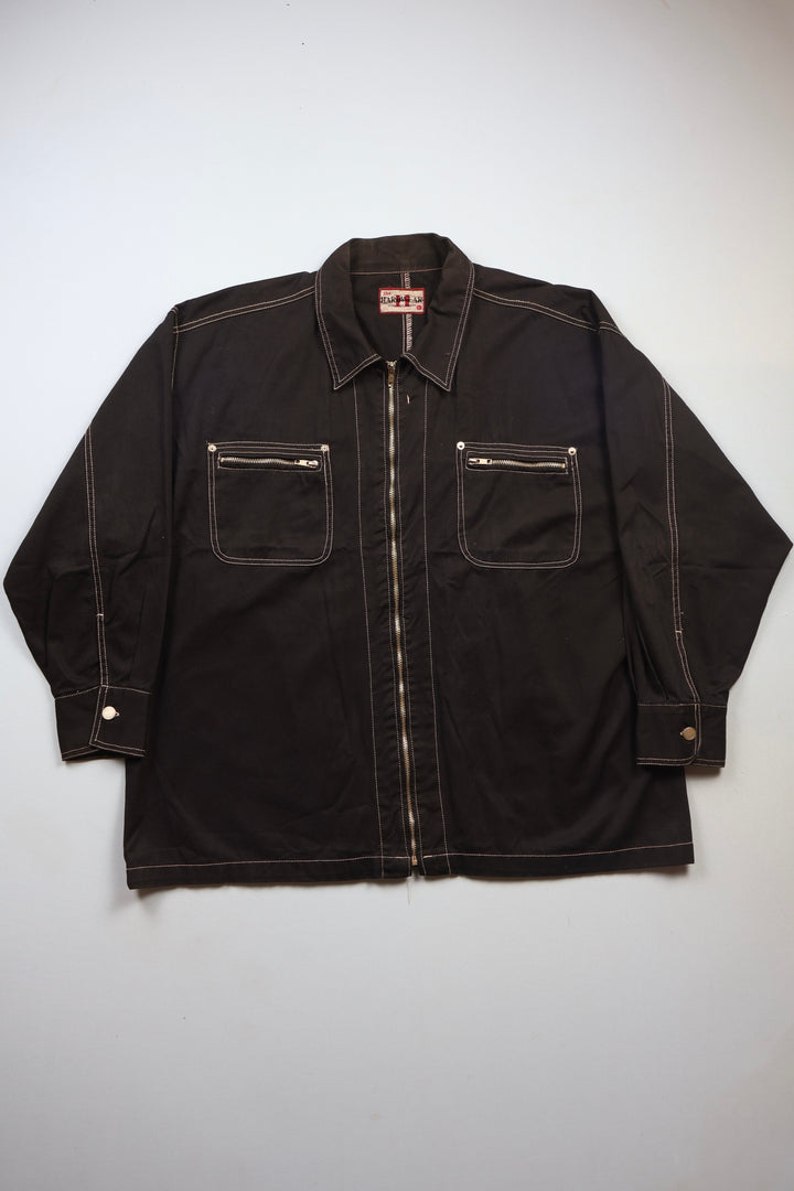 90's Contrast Stitch Zip-up Jacket