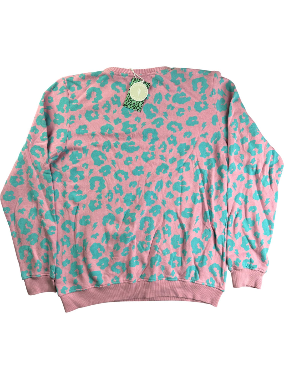 Scamp & Dude Pink Leopard Print Jumper - M