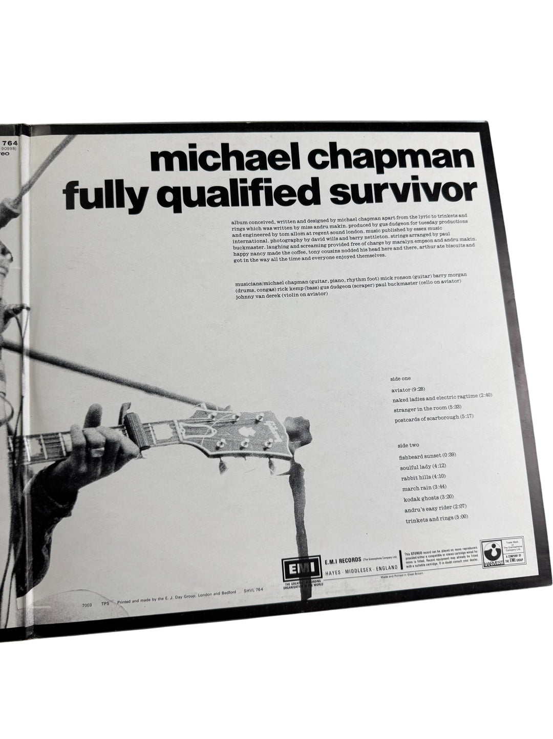 1970 Michael Chapman Vinyl Record Fully Qualified Survivor - Very Good