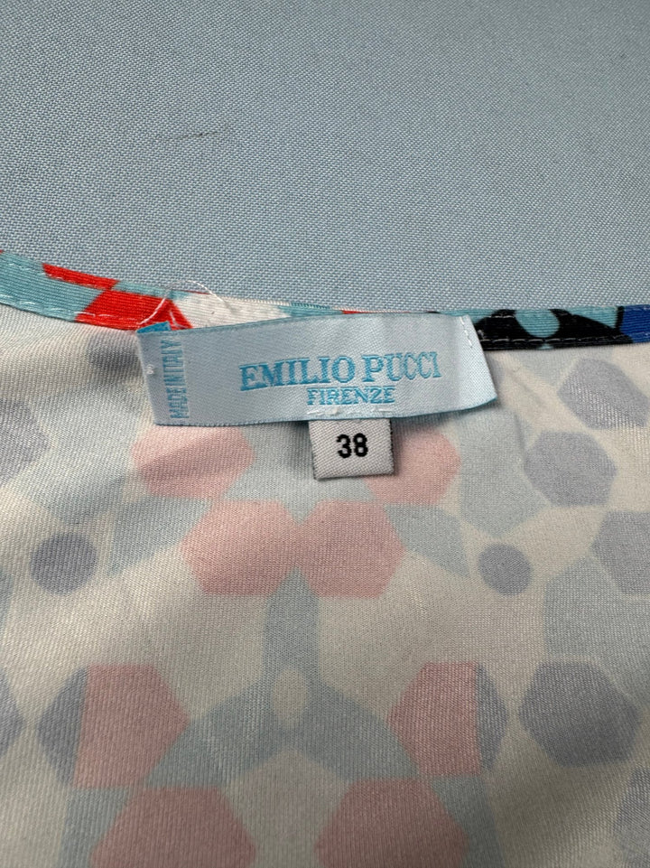 Emilio Pucci Patterned Long Sleeve Dress - M