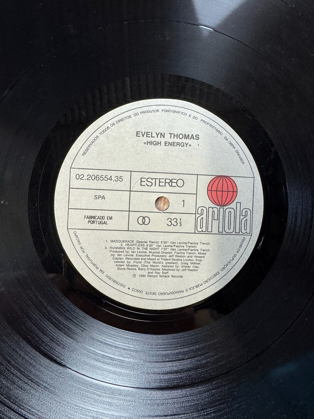 Evelyn Thomas High Energy Vinyl Record - Fair