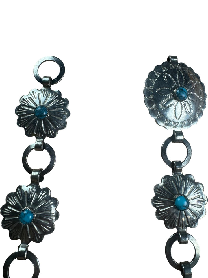 Silver Floral Concho Belt - W22-26
