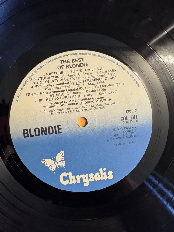 The Best of Blondie Vinyl Record - Very Good