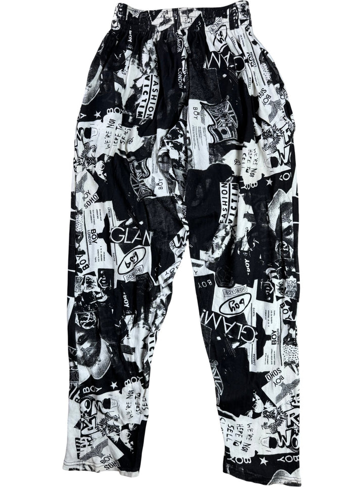 Boy London Black and White Graphic Print Trousers - W24-30