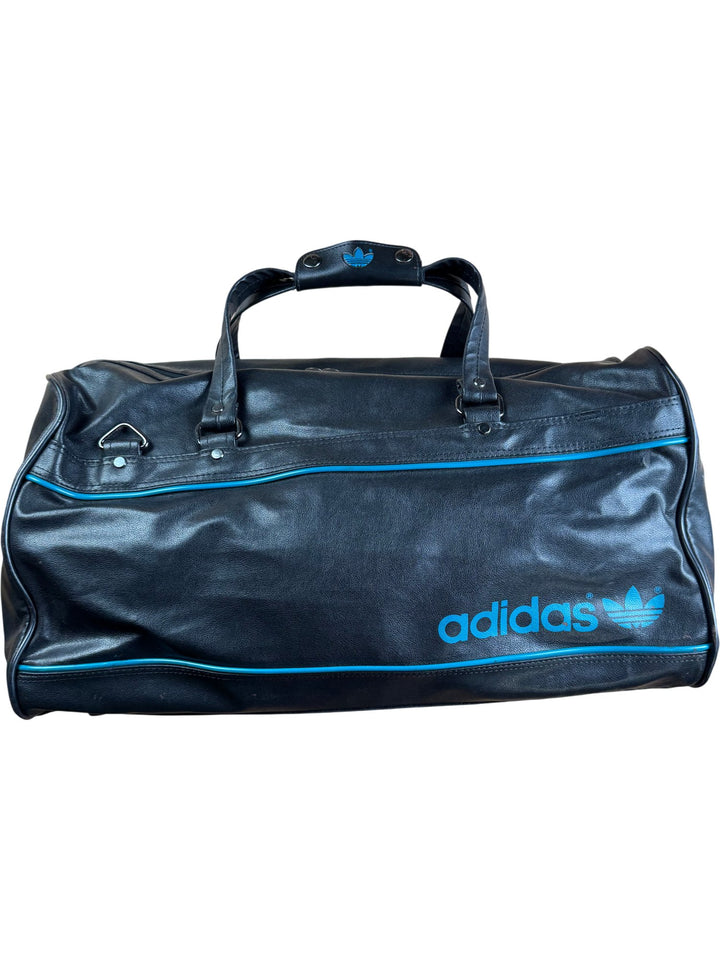 Adidas Black Leather Duffel Bag
