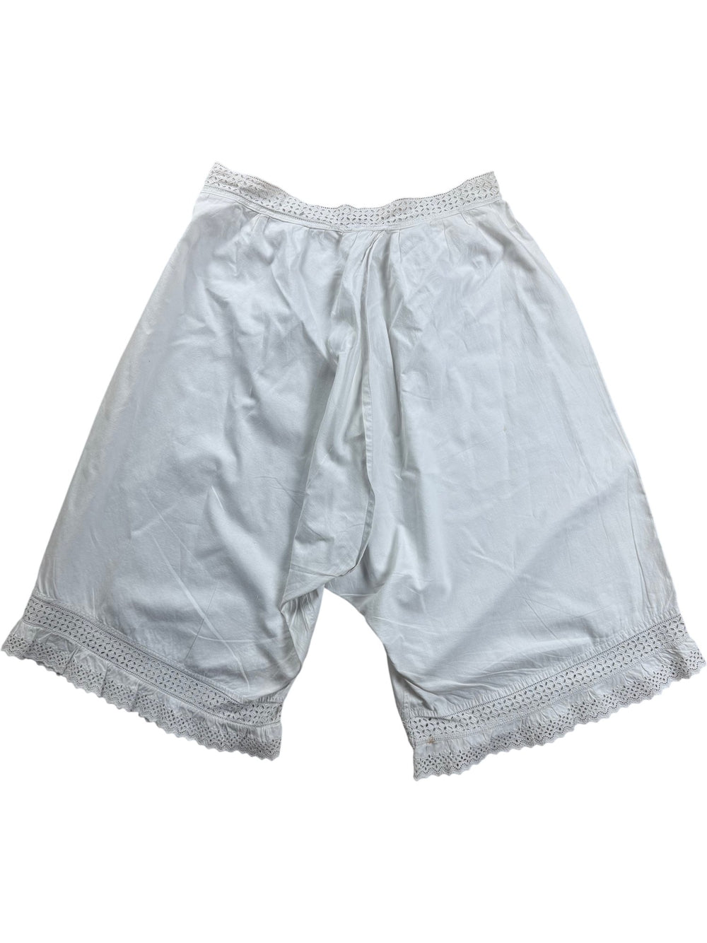 1850s White Lace Trimmed Underpants - W26 - Think Vintage ltd