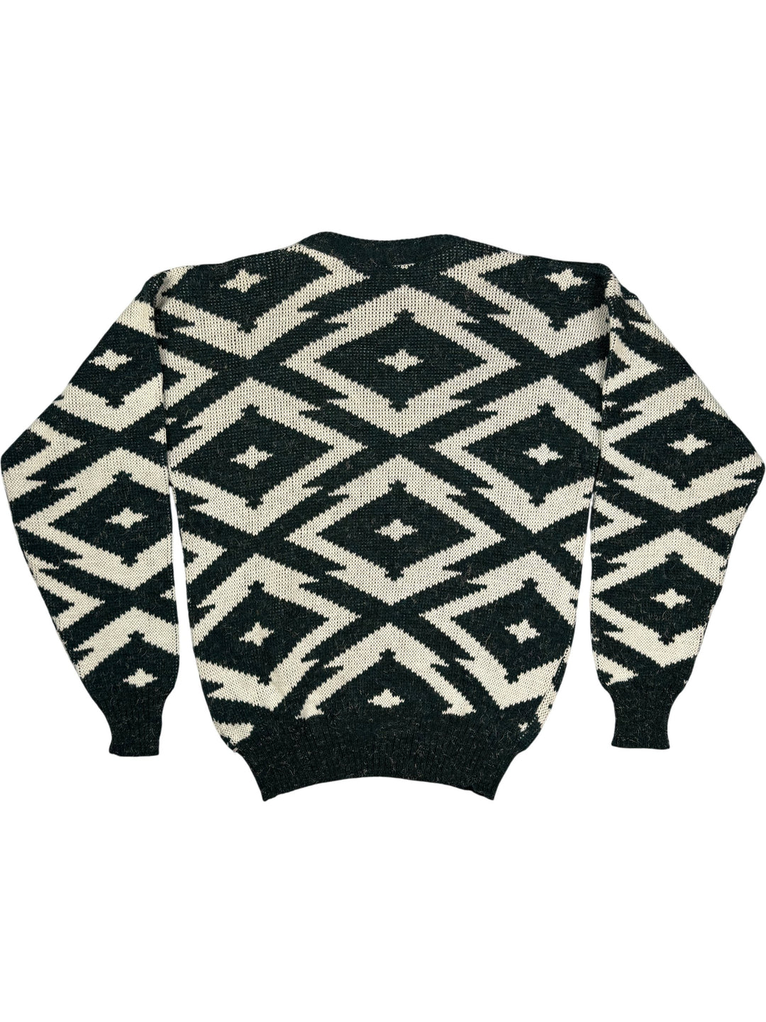 Geometric Pattern Knit Sweater - L
