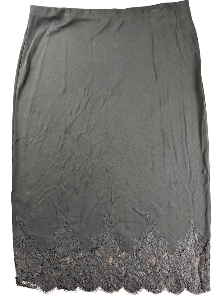 Anna Scholz Black Lace Trim Skirt - W36-42