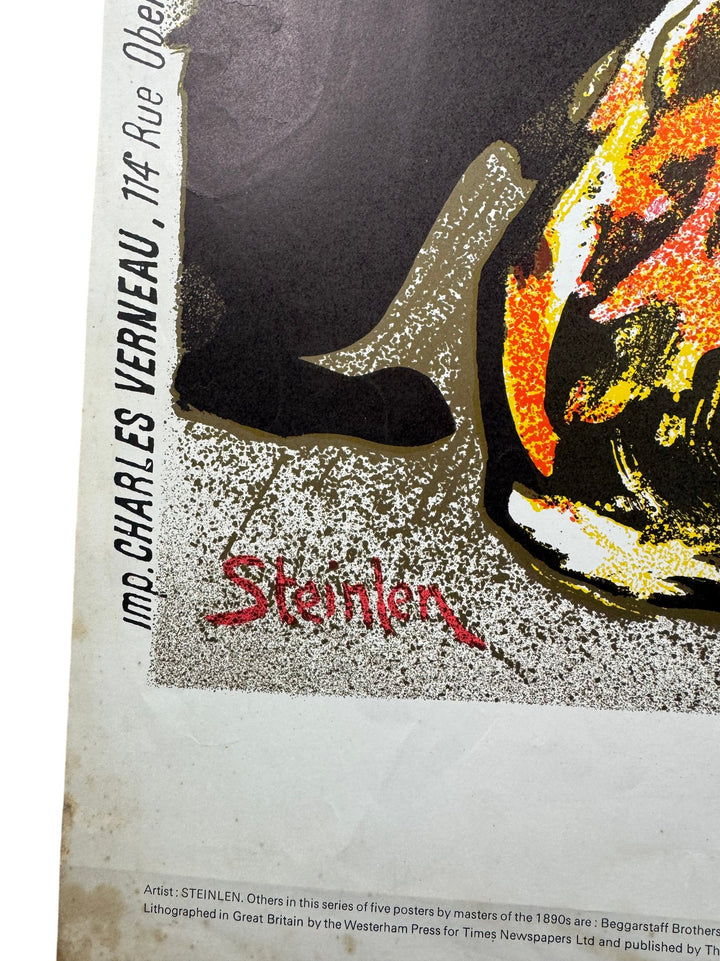 1890s Art Nouveau Lait Pur Poster - Think Vintage ltd