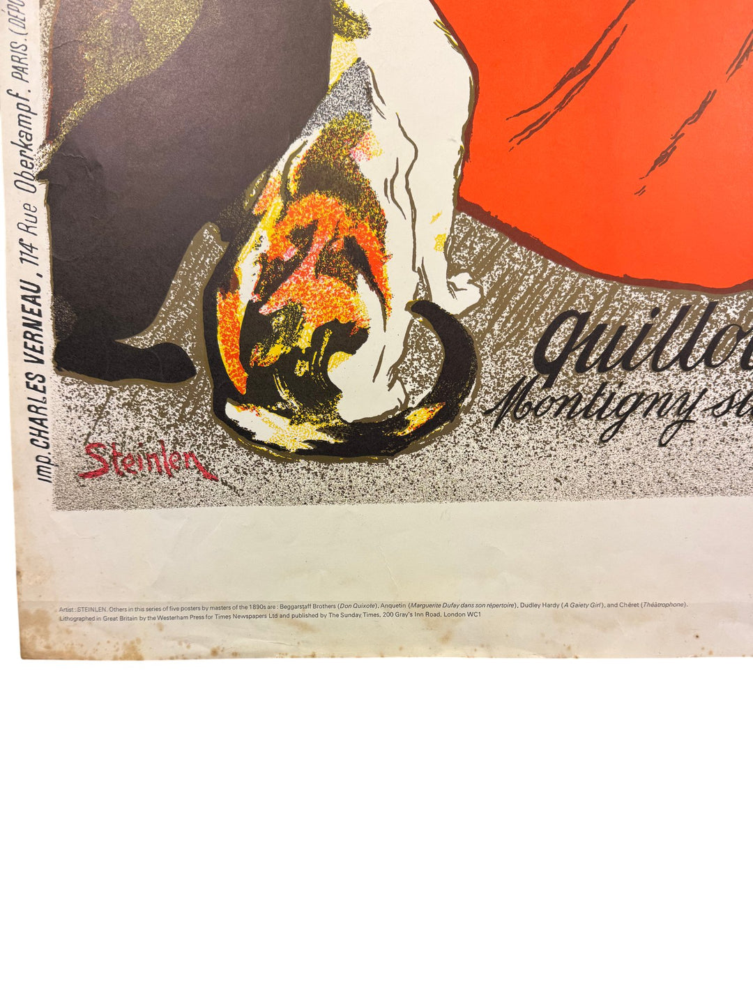 1890s Art Nouveau Lait Pur Poster - Think Vintage ltd