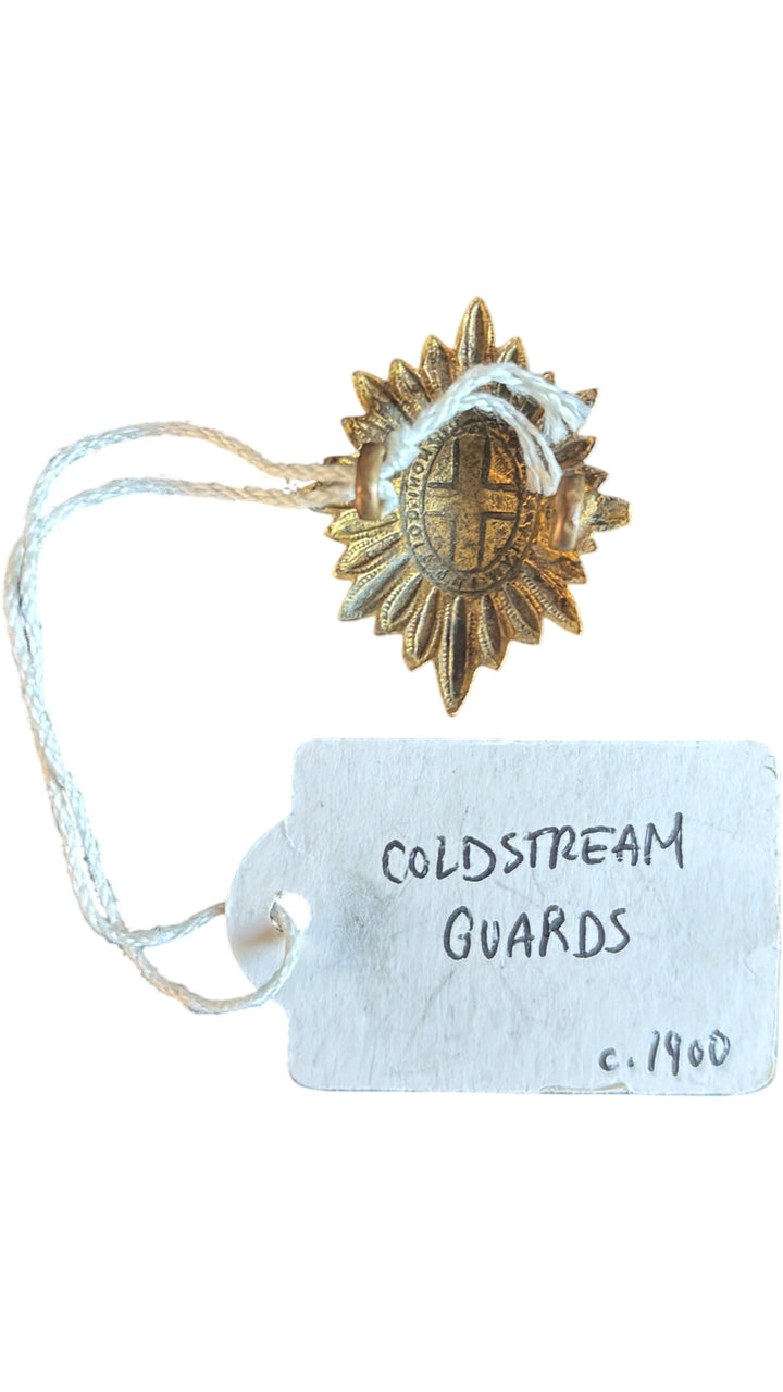 1900 British 'Coldstream Guards' Military Collar Badge Brass