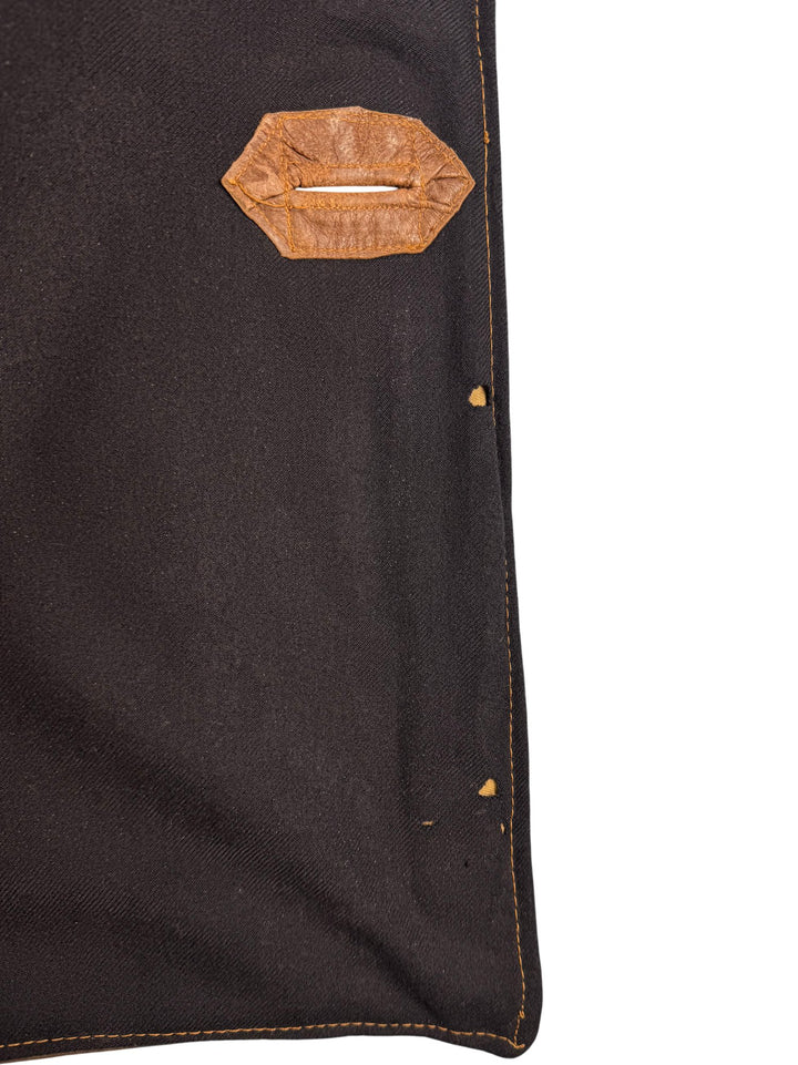 1940s Leather Vest with Button Closure - L - Think Vintage ltd