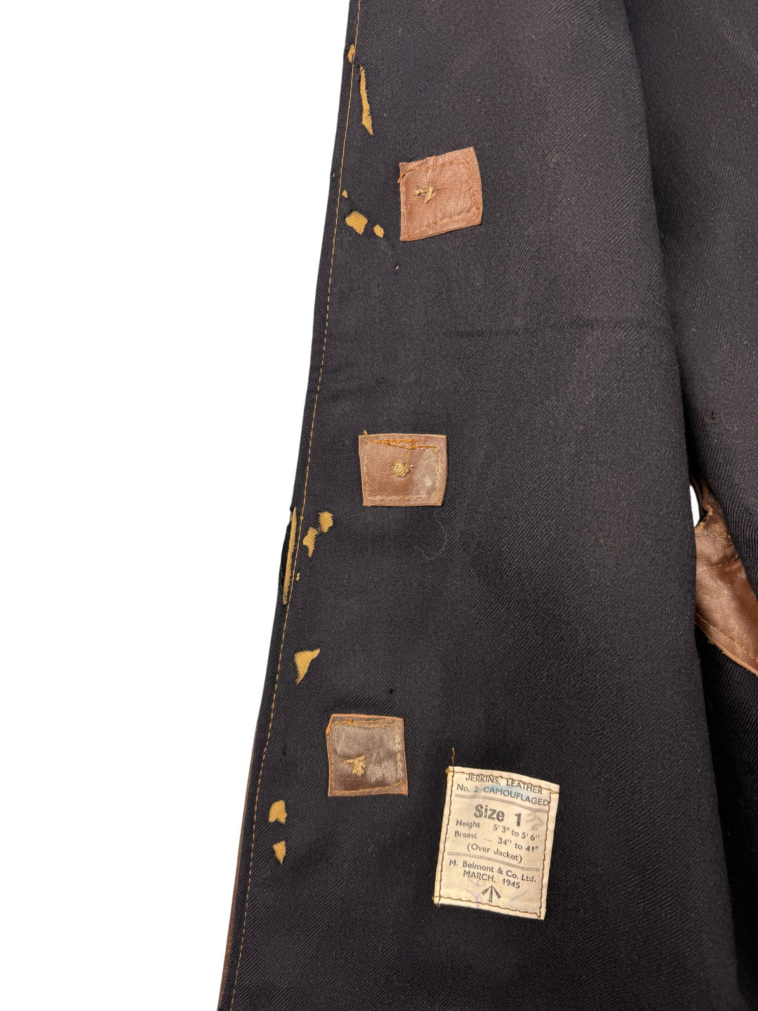 1940s Leather Vest with Button Closure - L - Think Vintage ltd