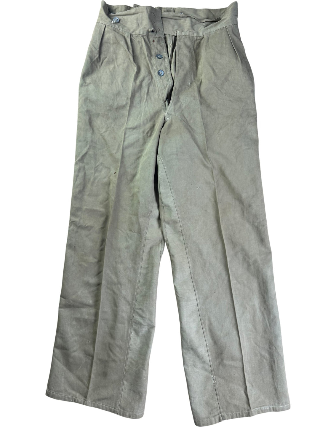 1940s Military Khaki Trousers and Shorts Set - Think Vintage ltd