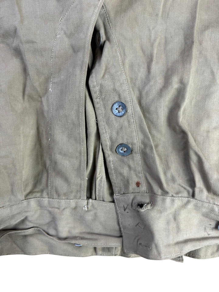 1940s Military Khaki Trousers and Shorts Set - Think Vintage ltd
