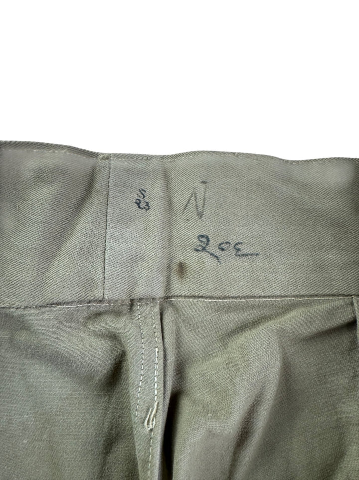 1940s Military Khaki Trousers and Shorts Set - Think Vintage ltd