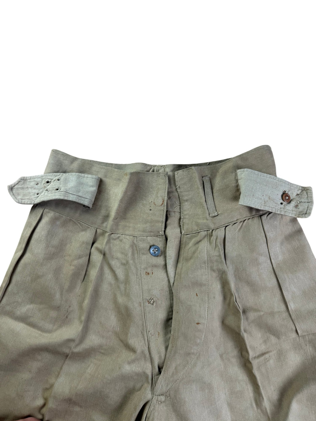 1940s Military Khaki Trousers and Shorts Set - Think Vintage ltd