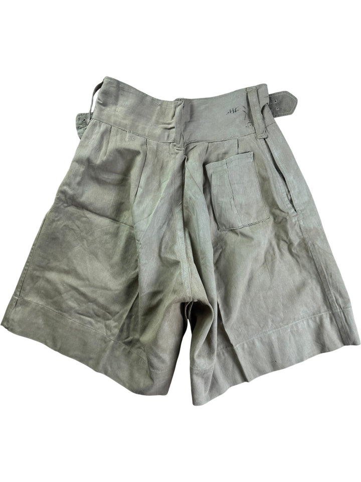 1940s Military Khaki Trousers and Shorts Set - Think Vintage ltd
