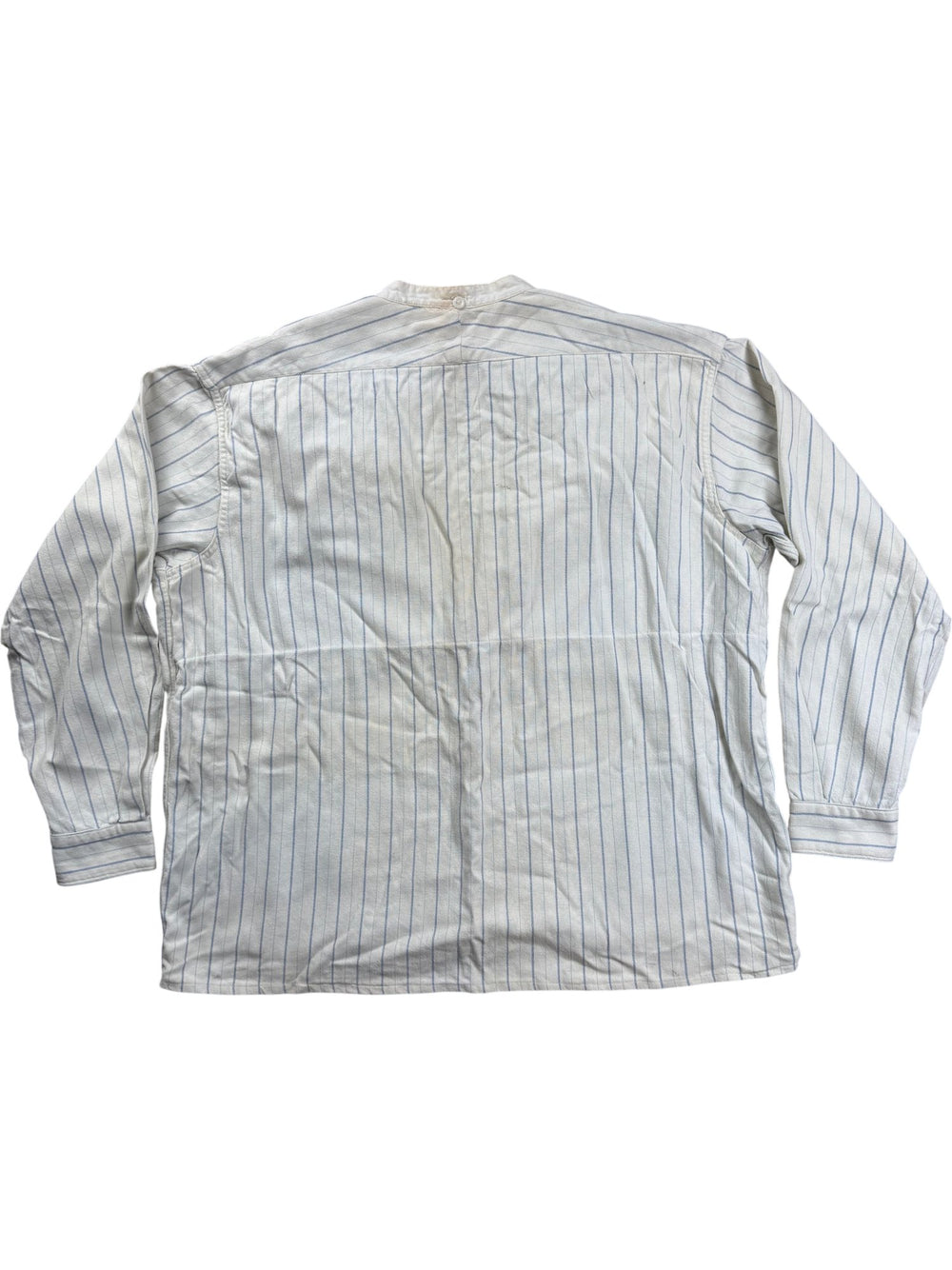 1940s Striped Society Long Sleeve Shirt - M - Think Vintage ltd