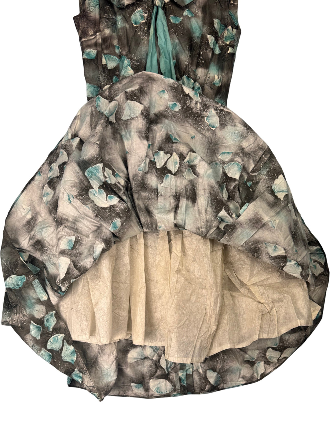 1950s Floral Pattern Sleeveless Dress - S - Think Vintage