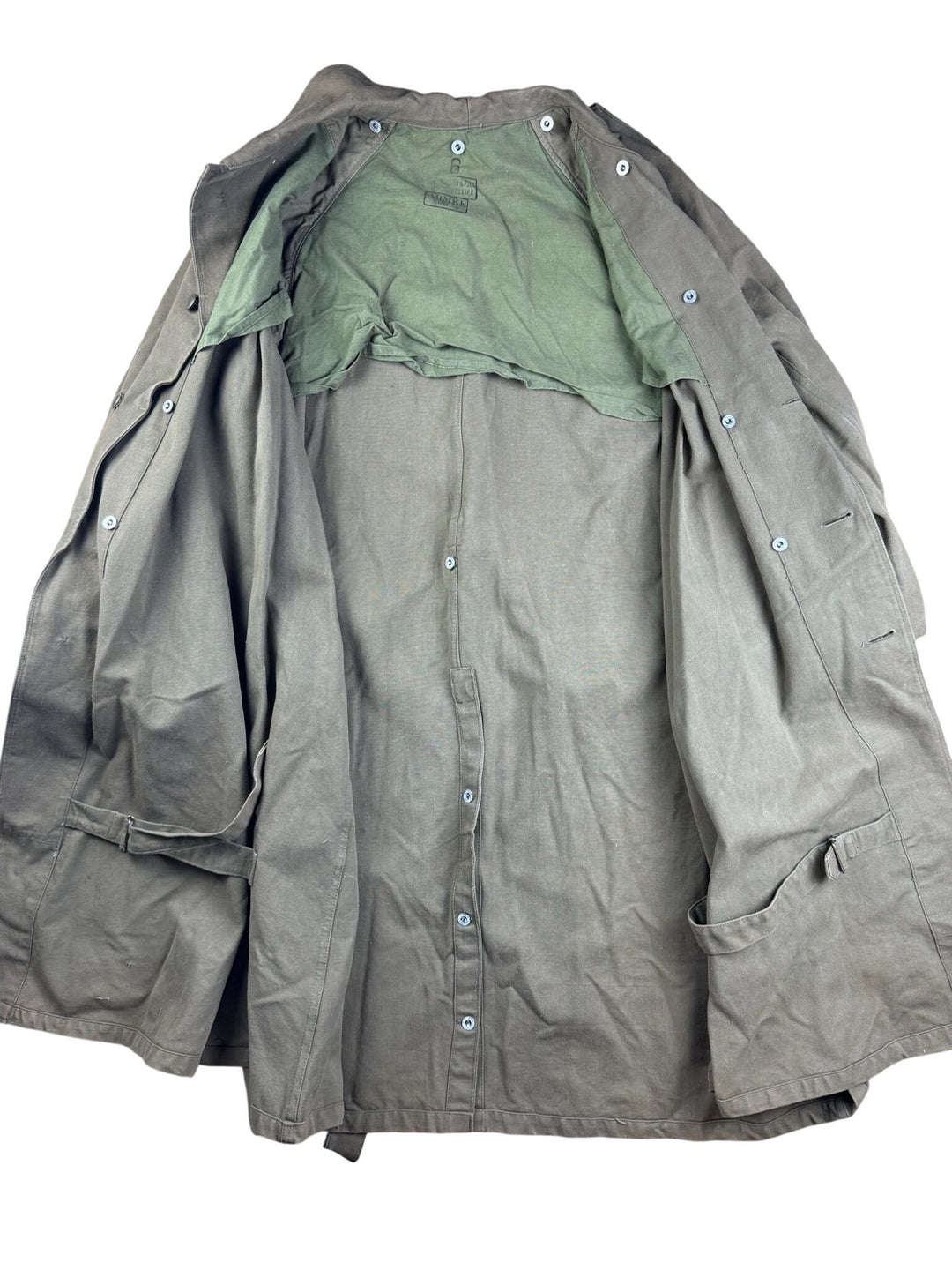 1950s Olive Military Trench Coat - XXL