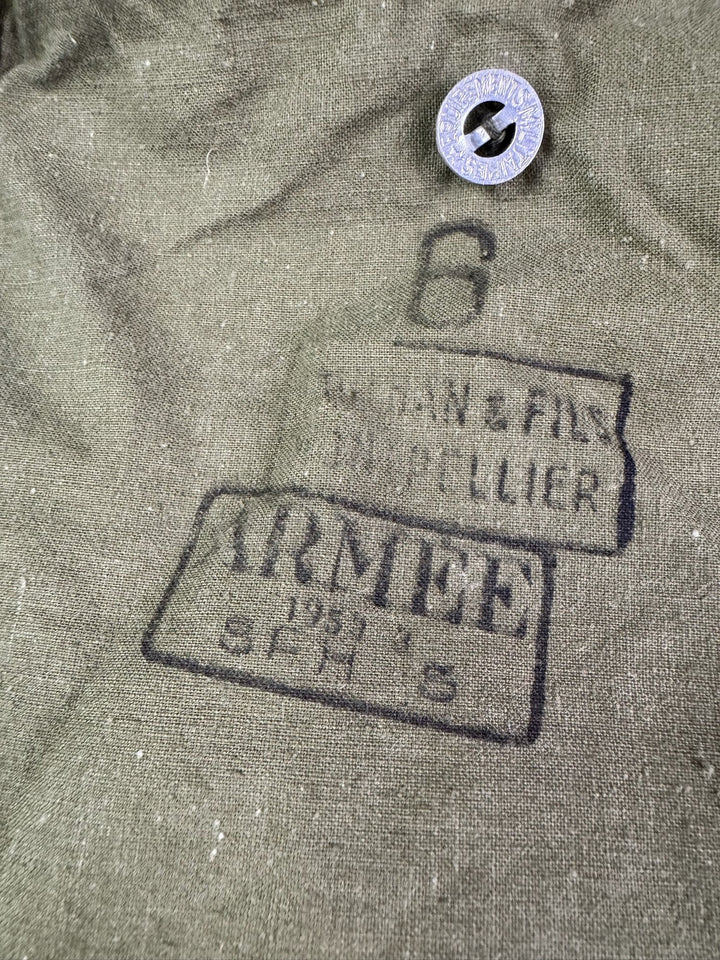 1950s Olive Military Trench Coat - XXL