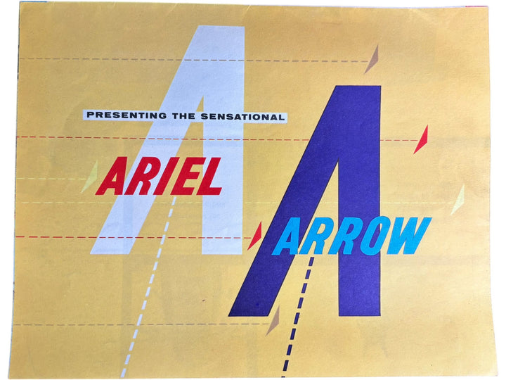 1960 Ariel Arrow Motorcycle Brochure 2 Stroke 249cc - Think Vintage