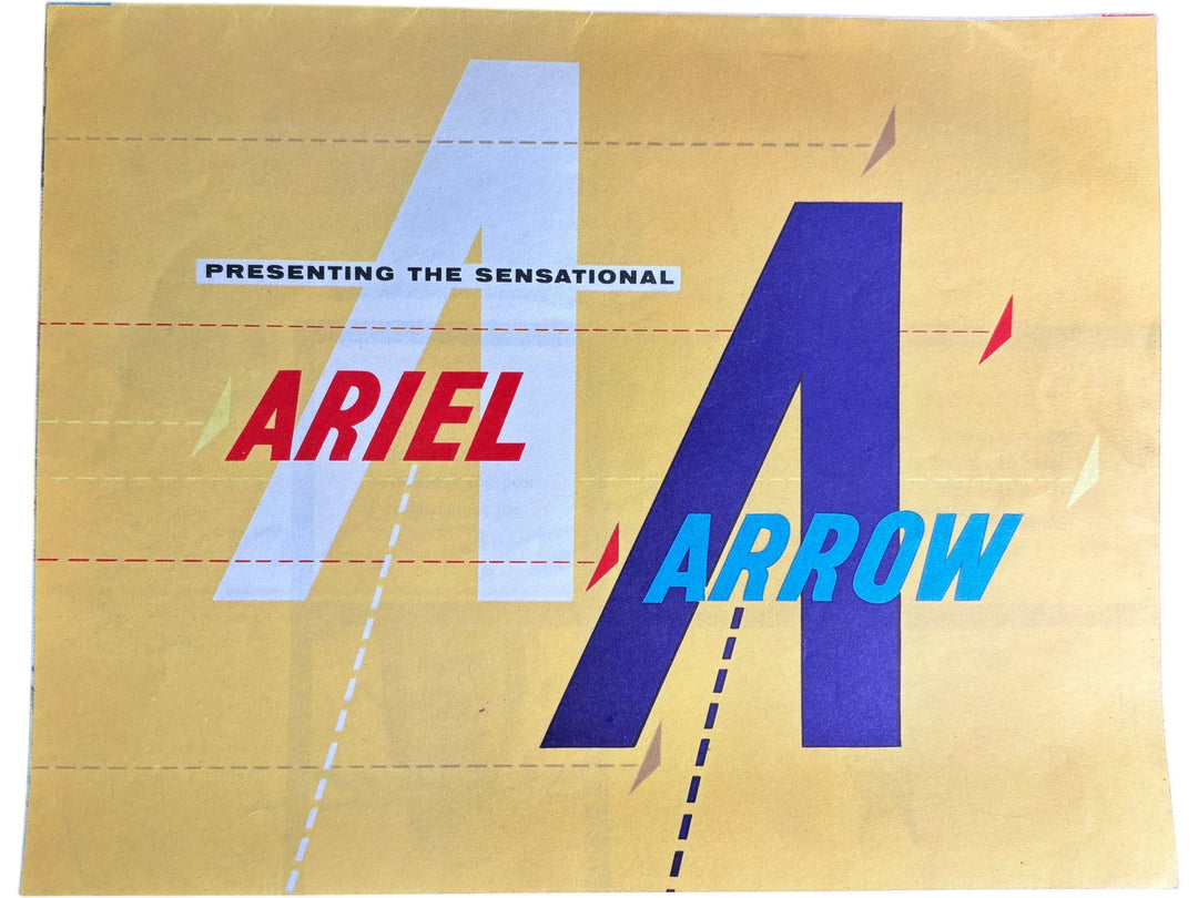 1960 Ariel Arrow Motorcycle Brochure 2 Stroke 249cc - Think Vintage Online Ltd